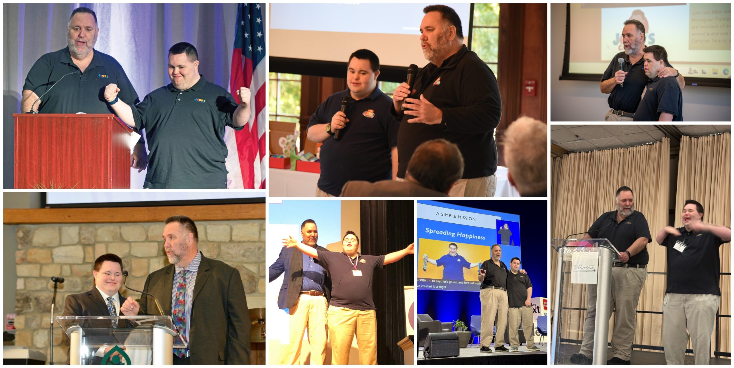 Collage of John and Mark speaking